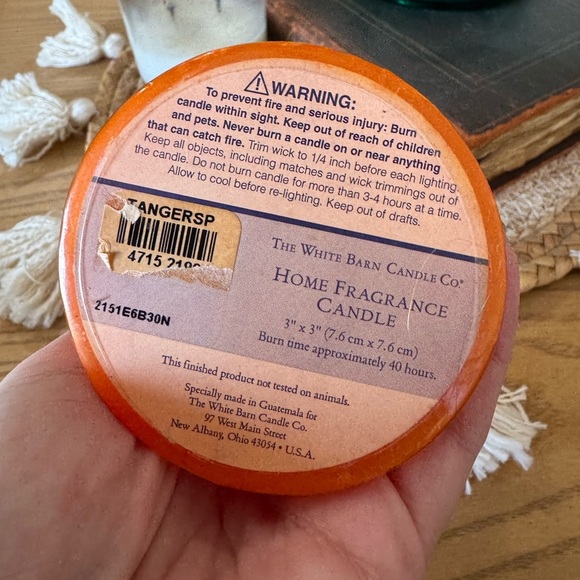 Bath & Body Works Vintage Discontinued Pillar Candle- Tangerine Spice RARE - Picture 3 of 3